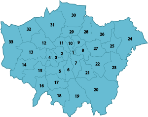 map of london boroughs